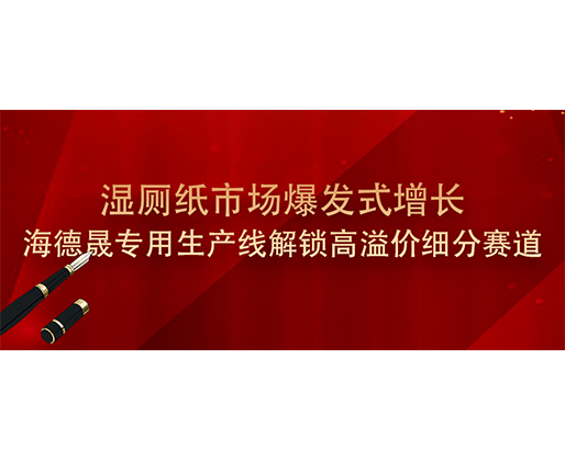 濕廁紙市場爆發(fā)式增長，海德晟專用生產(chǎn)線解鎖高溢價細(xì)分賽道